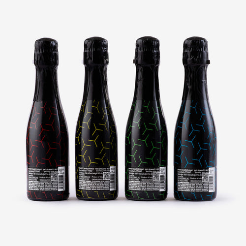 100 Lamborghini Mini Bottles 200ml: Pinot Chardonnay Vino Spumante Brut | PARTY FAVORS