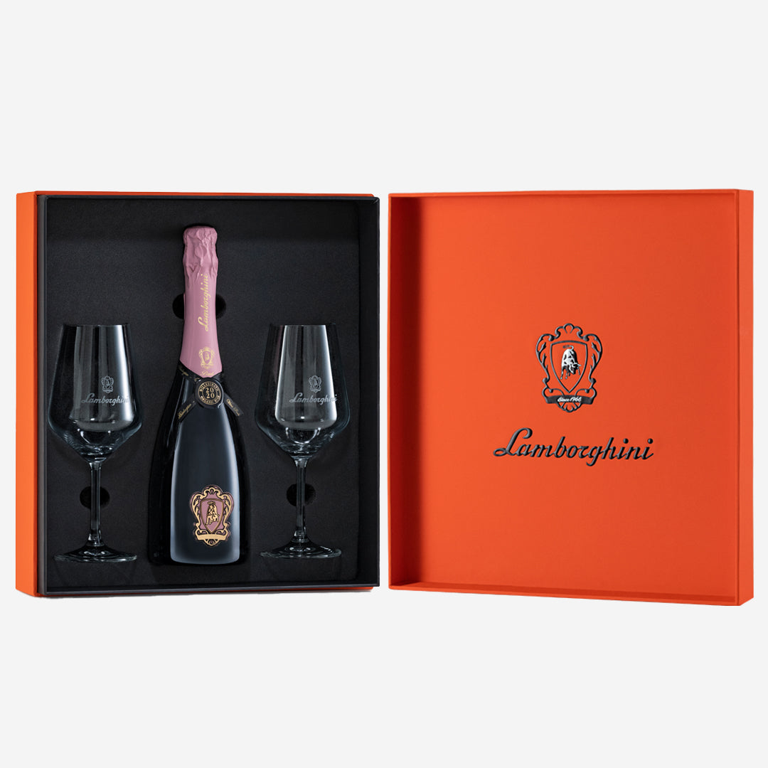 Lamborghini Rosè "The Legend" with Gift Set & Wine Glasses