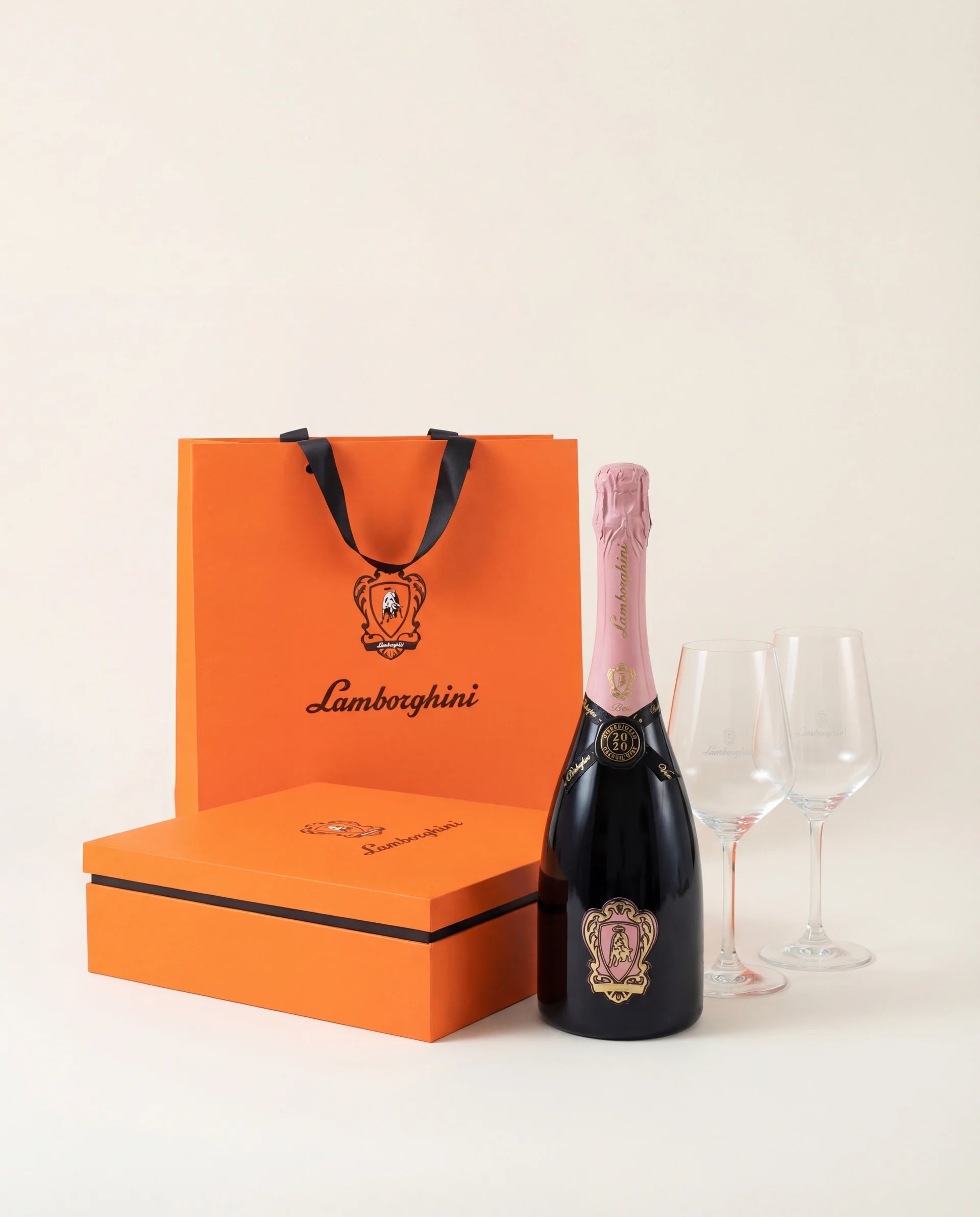 Lamborghini Rosè "The Legend" with Gift Set & Wine Glasses