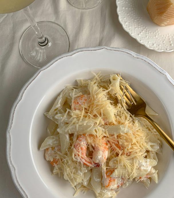 shrimps pasta
