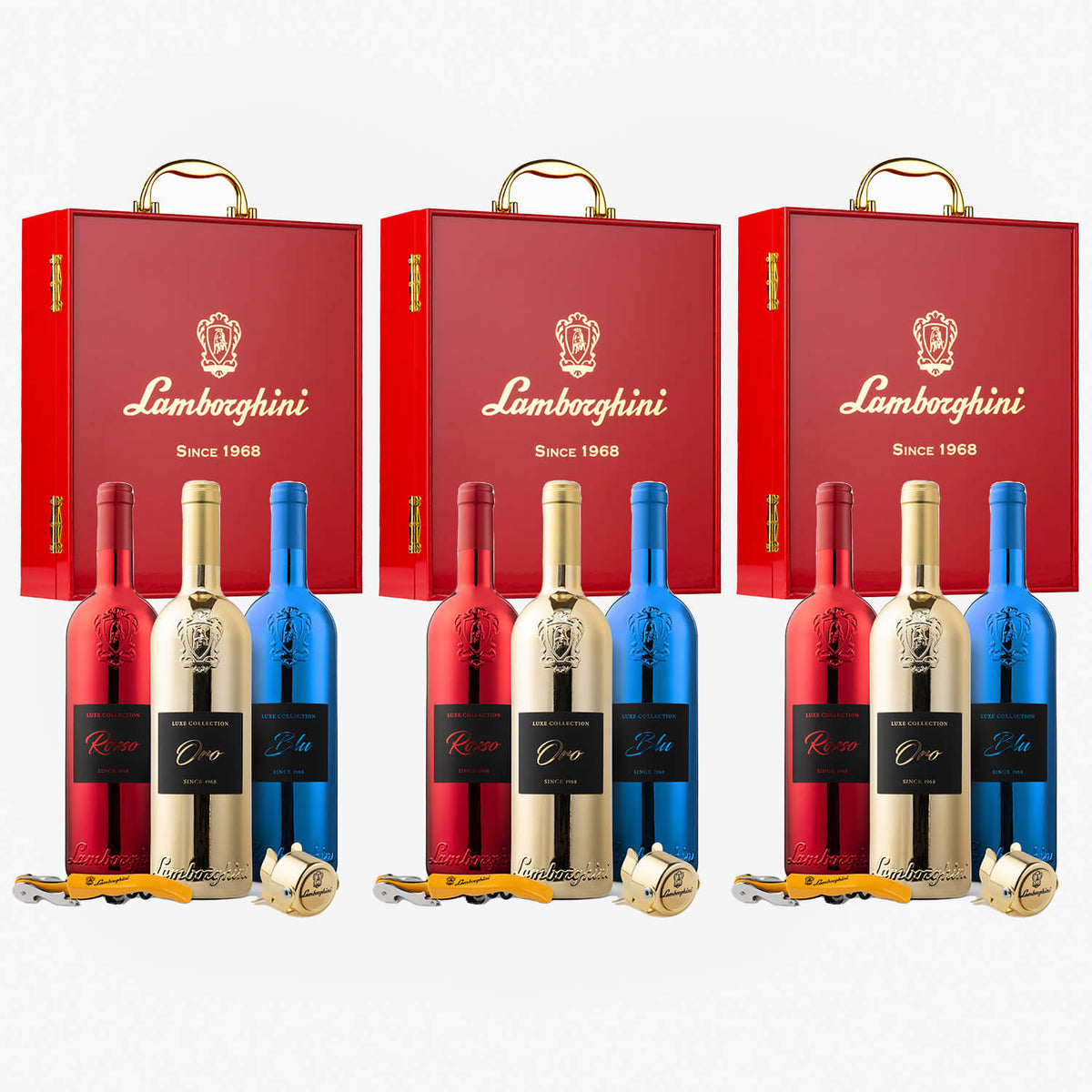 Lamborghini Tri-Color Gift Set 750ml – Mission Wine & Spirits