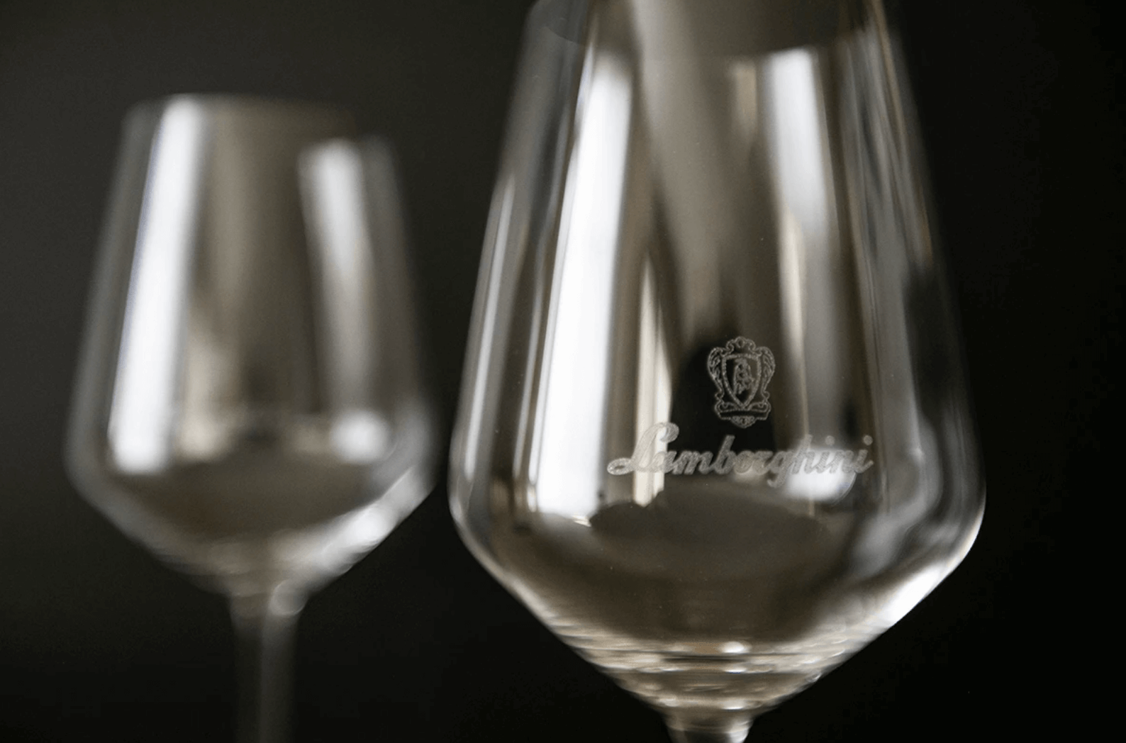 Rolling Crystal Wine Glasses, Set of 2