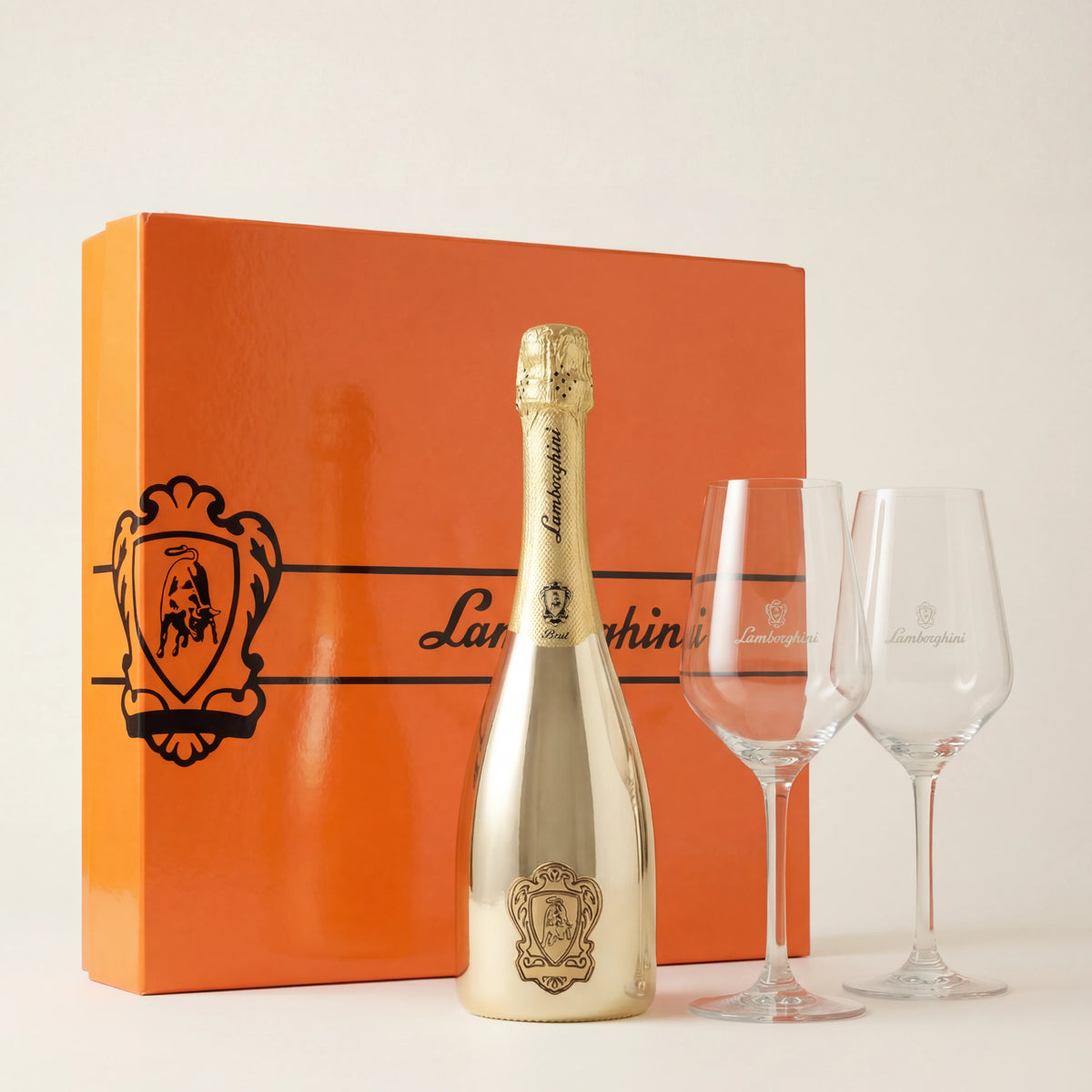 Lamborghini Oro Vino Spumante with Gift Set